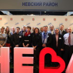 Администрация Невского района на стенде с представителями компаний.